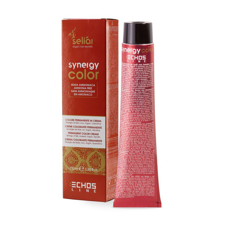 Безаміачна крем-фарба для волосся Echosline Seliar Synergy Color з арганою та кератином 6.3 Dark Blonde Golden, 100 мл
